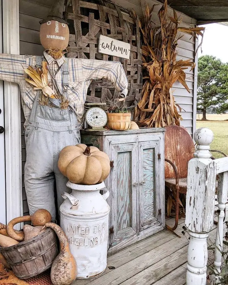 Charming Fall Porch Decorations. Create a charming fall porch with these decor ideas.
