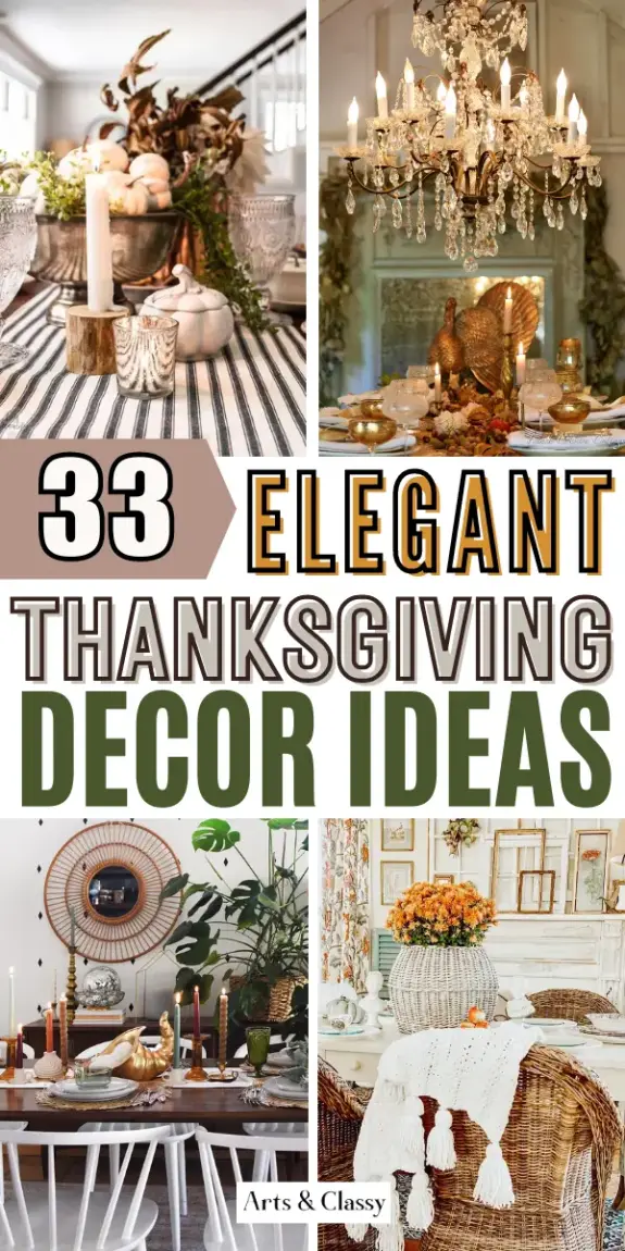 Elegant Thanksgiving Table Decor. Set an elegant scene for your Thanksgiving celebration with these decor ideas.
