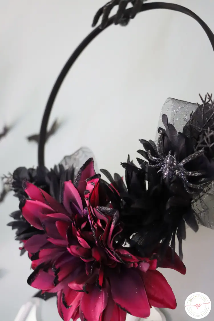 Hauntingly Creative: Unleash Your Inner DIY Spirit with a Halloween Wreath - After Side View