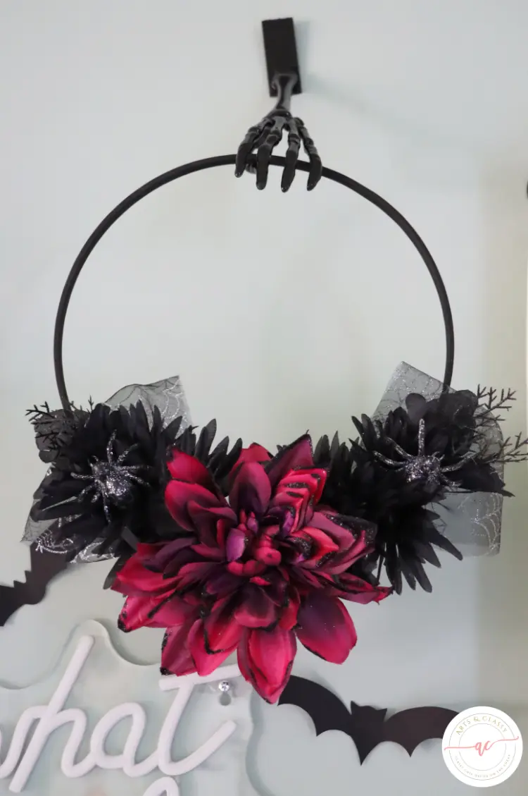 Hauntingly Creative: Unleash Your Inner DIY Spirit with a Halloween Wreath - After Front View