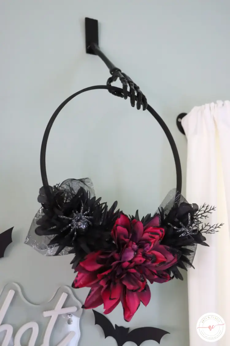 Hauntingly Creative: Unleash Your Inner DIY Spirit with a Halloween Wreath - After Side View