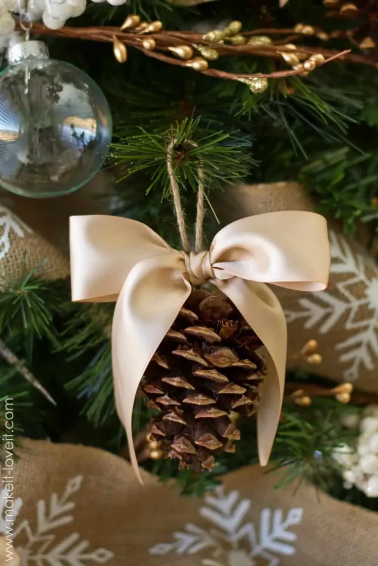Pinecone Paradise: Earthy Ornaments for Christmas. Transform pinecones into earthy ornaments for your tree. Explore creative ways to give these natural elements a festive and elegant holiday makeover.