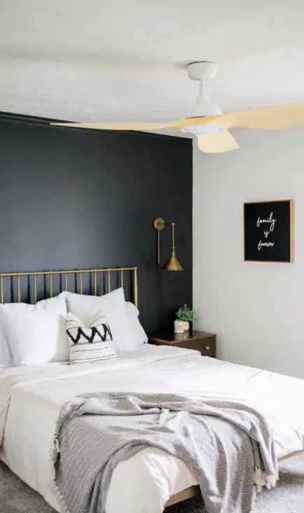 Moody Chic: Black Accent Wall Bedroom Inspiration	