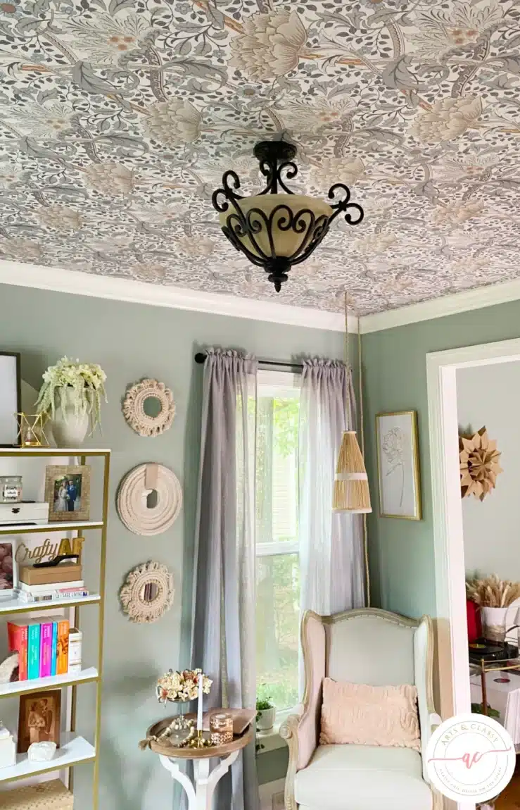 set-your-sights-higher-chic-office-with-peel-and-stick-ceiling-wallpaper-AFTER