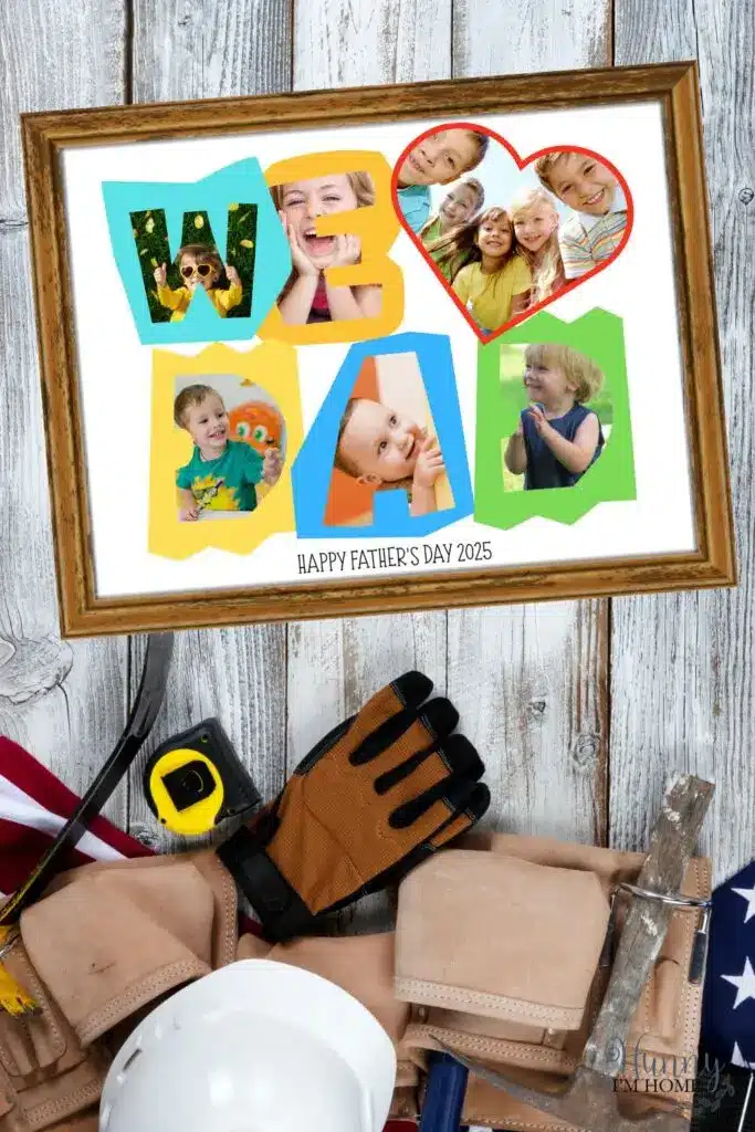 Printable Fathers Day Photo Frame Template