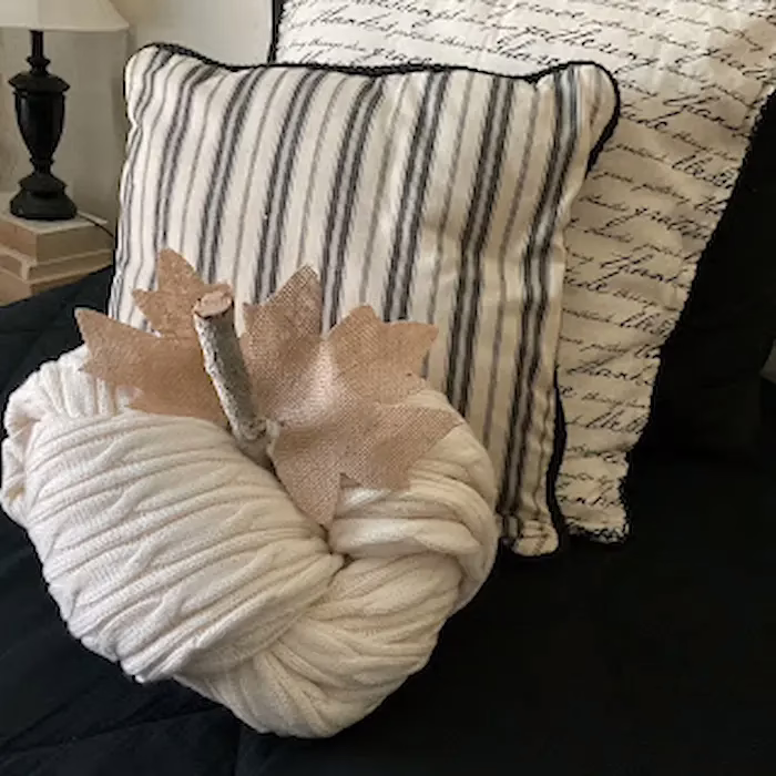 Turn a Blanket into a Pumpkin