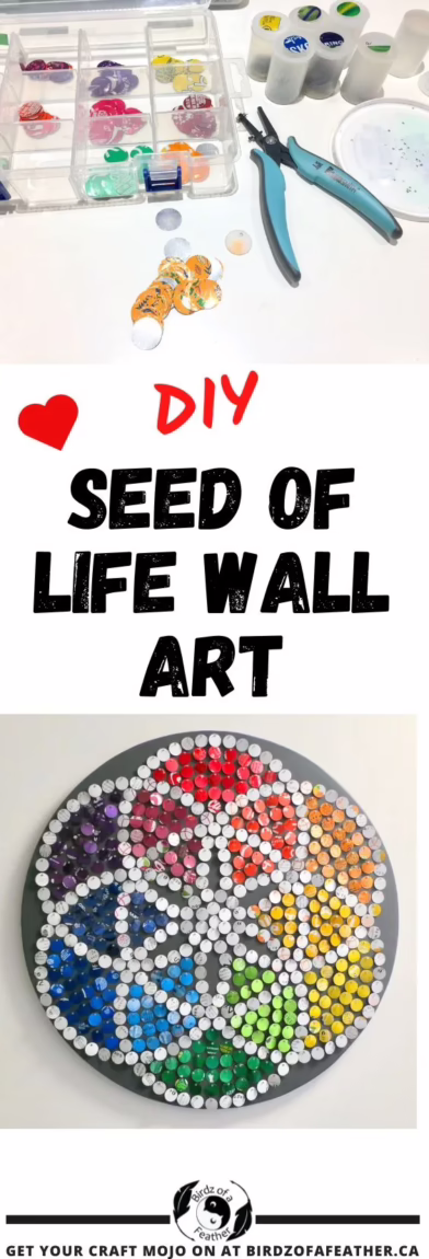 DIY Seed of Life Wall Art from Aluminum Cans
