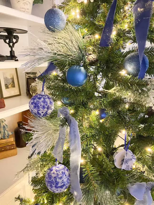 Blue & White French Country Christmas Tree